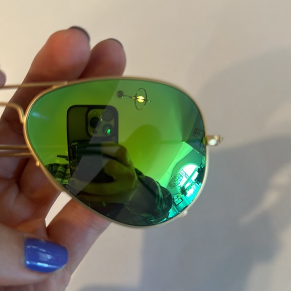 Ray ban green mirror polarized aviator - Picture 5 of 11